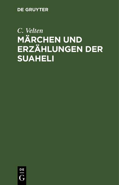Cover-Bild Märchen und Erzählungen der Suaheli