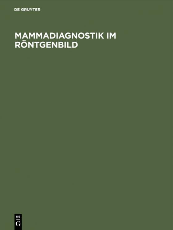 Cover-Bild Mammadiagnostik im Röntgenbild