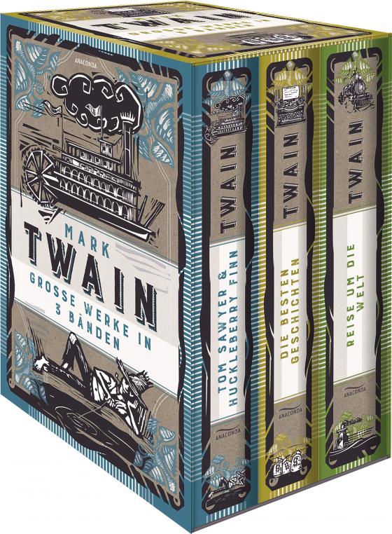 Cover-Bild Mark Twain, Grosse Werke in 3 Bänden im Schmuck-Schuber