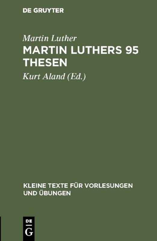 Cover-Bild Martin Luthers 95 Thesen