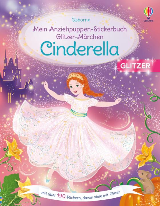 Cover-Bild Mein Anziehpuppen-Stickerbuch Glitzer-Märchen: Cinderella