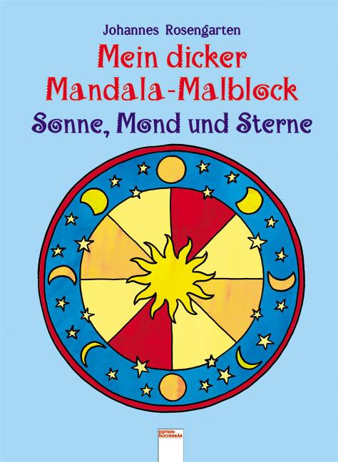 Cover-Bild Mein dicker Mandala-Malblock - Sonne, Mond und Sterne