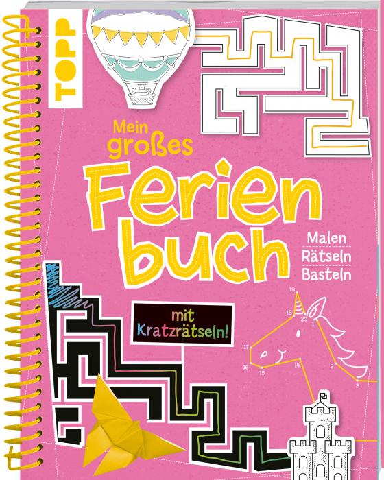 Cover-Bild Mein großes Ferienbuch mit Kratzrätseln! (Pink)