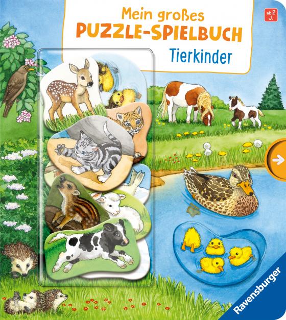 Cover-Bild Mein großes Puzzle-Spielbuch - Tierkinder