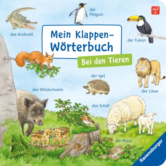 Cover-Bild Mein Klappen-Wörterbuch: Bei den Tieren