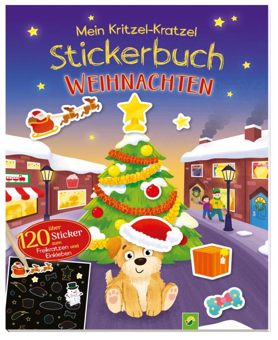 Cover-Bild Mein Kritzel-Kratzel-Stickerbuch Weihnachten mit Bambus-Stick
