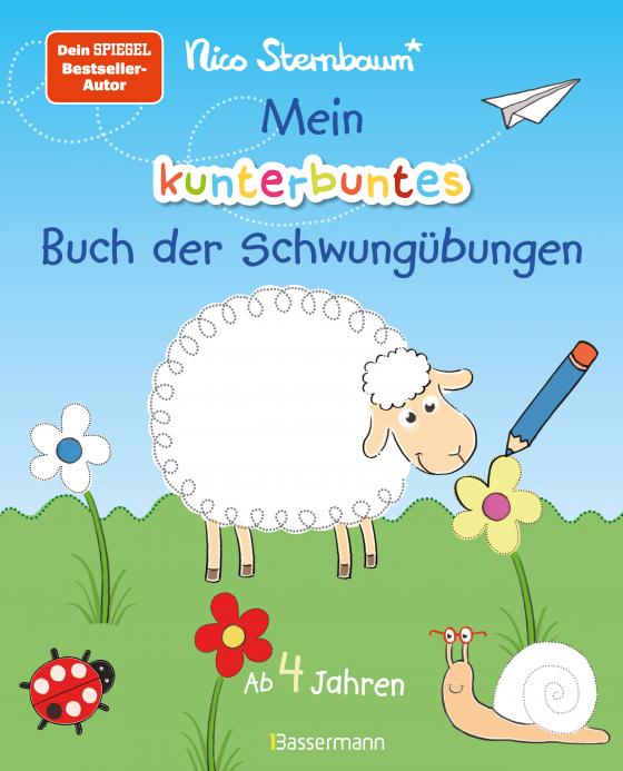 Cover-Bild Mein kunterbuntes Buch der Schwungübungen. Spielerische Schreibvorbereitung für Kindergarten, Vorschule und Grundschule. Ab 4 Jahre