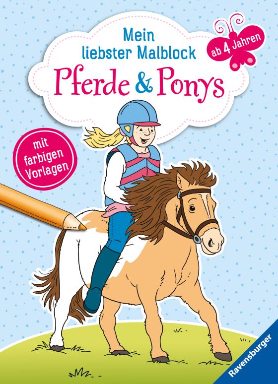 Cover-Bild Mein liebster Malblock ab 4 Jahren: Pferde & Ponys