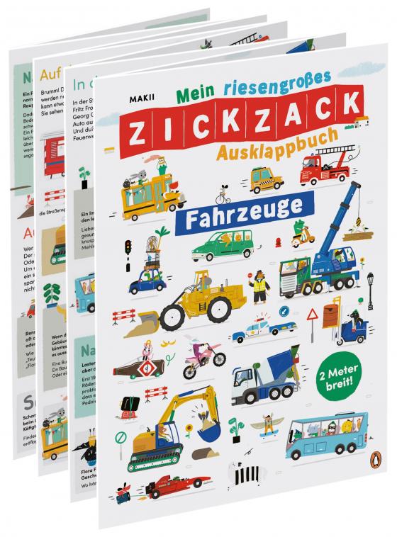 Cover-Bild Mein riesengroßes ZICKZACK Ausklappbuch – Fahrzeuge