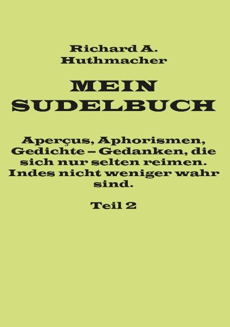 Cover-Bild Mein Sudelbuch, Teil 2