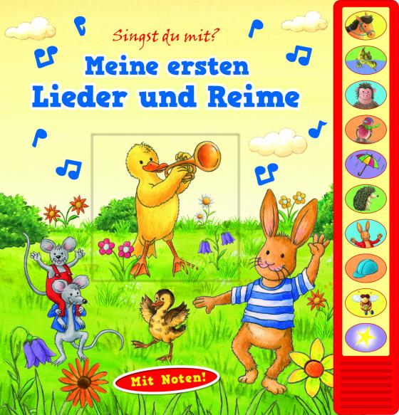 Cover-Bild Meine ersten Lieder und Reime - Pappbilderbuch zum Vorlesen - Liederbuch mit 10 Melodien