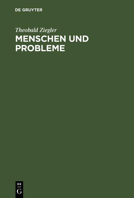 Cover-Bild Menschen und Probleme