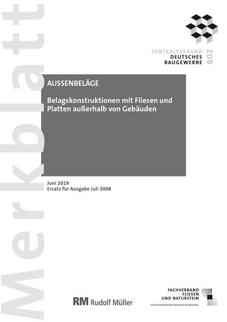 Cover-Bild Merkblatt Außenbeläge: 2019-08 (PDF)