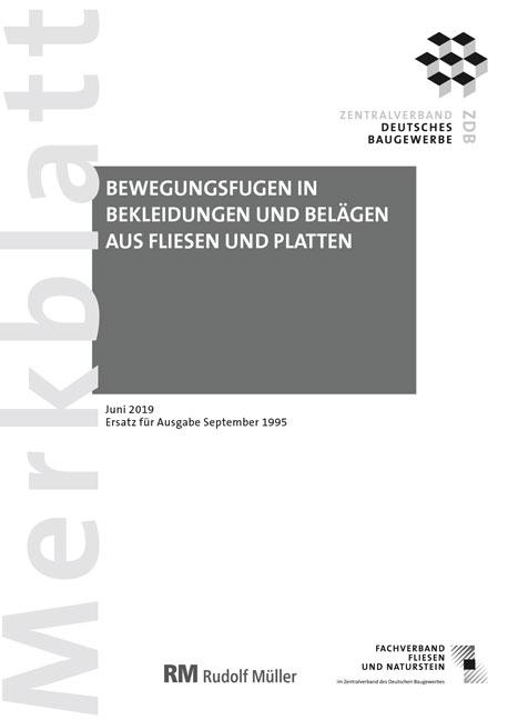 Cover-Bild Merkblatt Bewegungsfugen: 2019-08 (PDF)