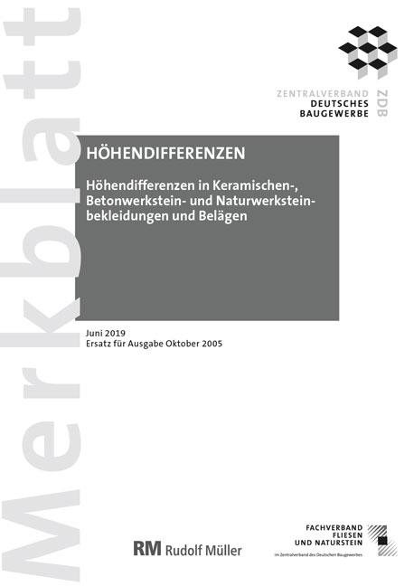 Cover-Bild Merkblatt Höhendifferenzen: 2019-08 (PDF)