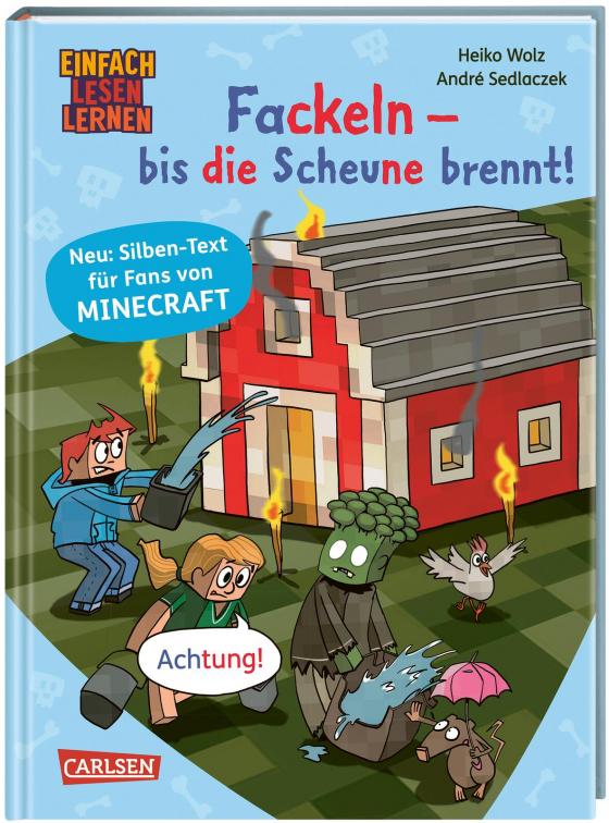 Cover-Bild Minecraft Silben-Geschichten: Fackeln – bis die Scheune brennt!