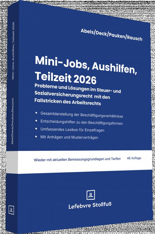 Cover-Bild Mini-Jobs, Aushilfen, Teilzeit 2026
