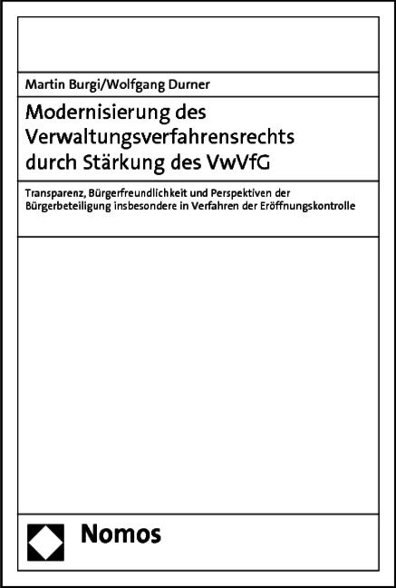 Cover-Bild Modernisierung des Verwaltungsverfahrensrechts durch Stärkung des VwVfG