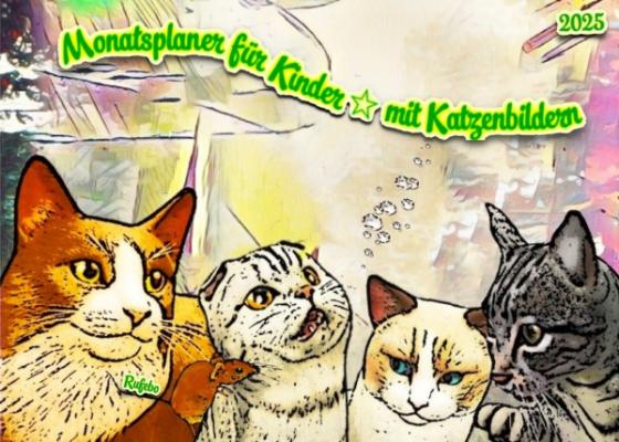 Cover-Bild Monatsplaner für Kinder * mit Katzenbildern