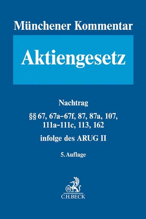 Cover-Bild Münchener Kommentar zum Aktiengesetz Band 1a/2a: Nachtrag