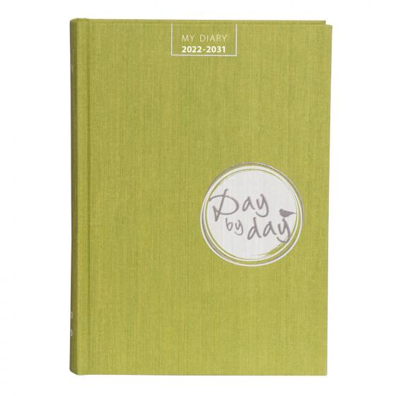 Cover-Bild My Diary 2022-2031 "Day by Day" lime green