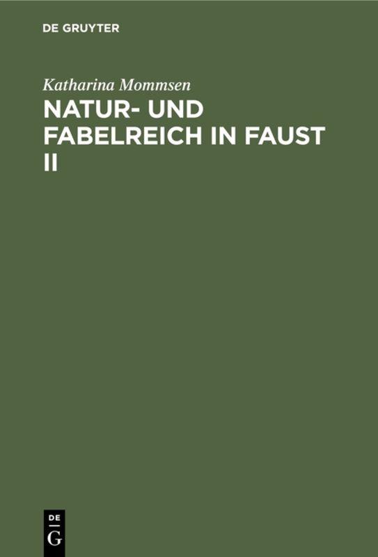Cover-Bild Natur- und Fabelreich in Faust II