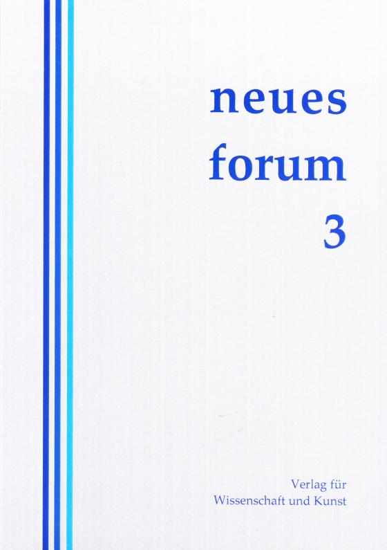 Cover-Bild Neues Forum / neues forum 3