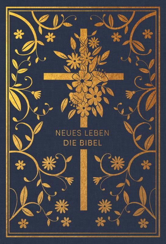 Cover-Bild Neues Leben. Die Bibel - Golden Grace Edition, Marineblau