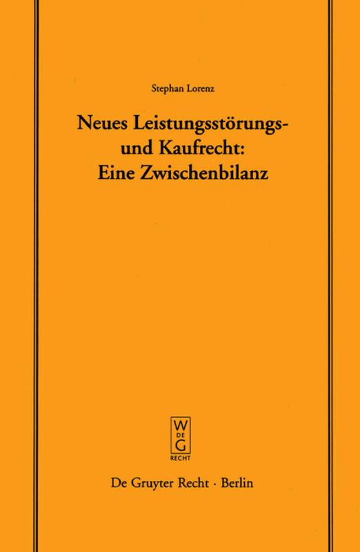 Cover-Bild Neues Leistungsstörungs- und Kaufrecht