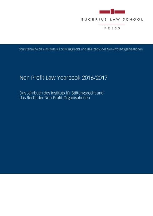 Cover-Bild Non Profit Law Yearbook 2016/2017