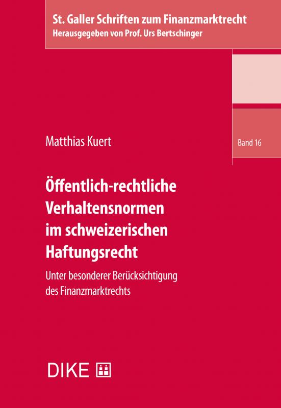 Cover-Bild Öffentlich-rechtliche Verhaltensnormen im schweizerischen Haftungsrecht