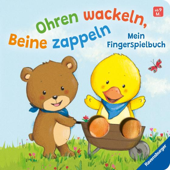 Cover-Bild Ohren wackeln, Beine zappeln: Mein Fingerspielbuch. Babybuch ab 9 Monaten