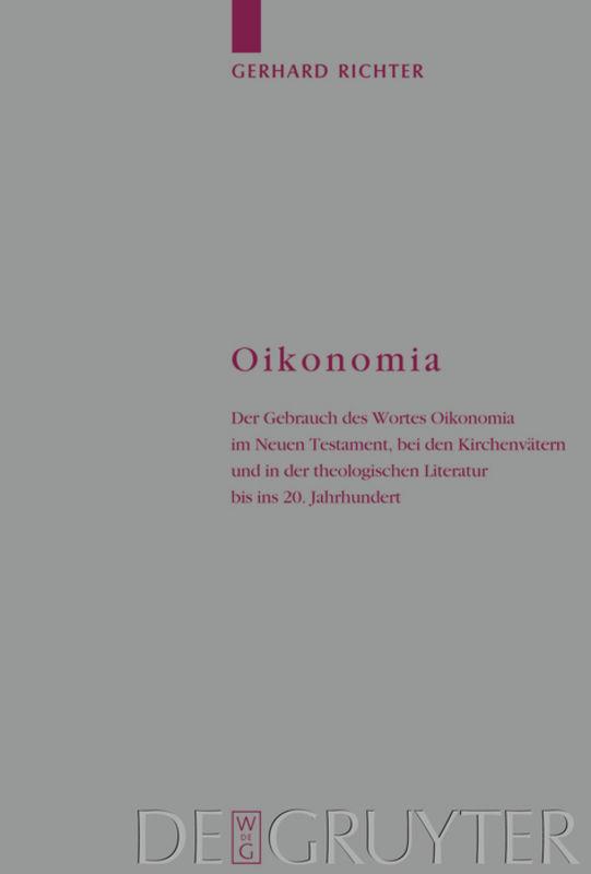 Cover-Bild Oikonomia