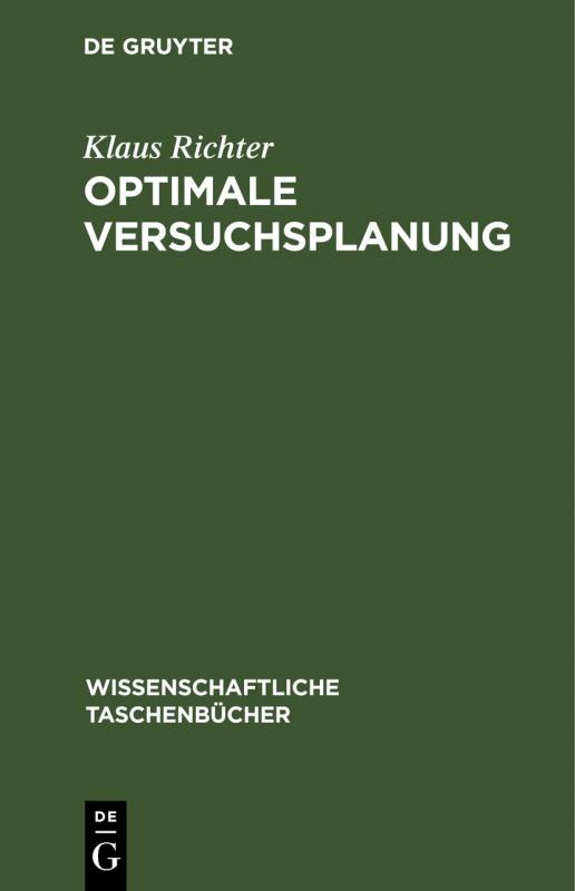 Cover-Bild Optimale Versuchsplanung