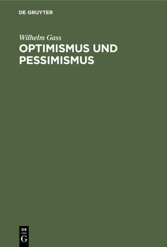 Cover-Bild Optimismus und Pessimismus