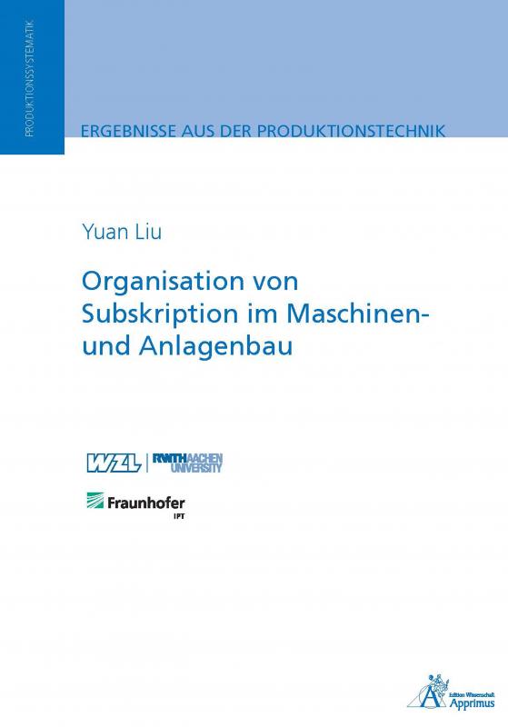 Cover-Bild Organisation von Subskription im Maschinen- und Anlagenbau