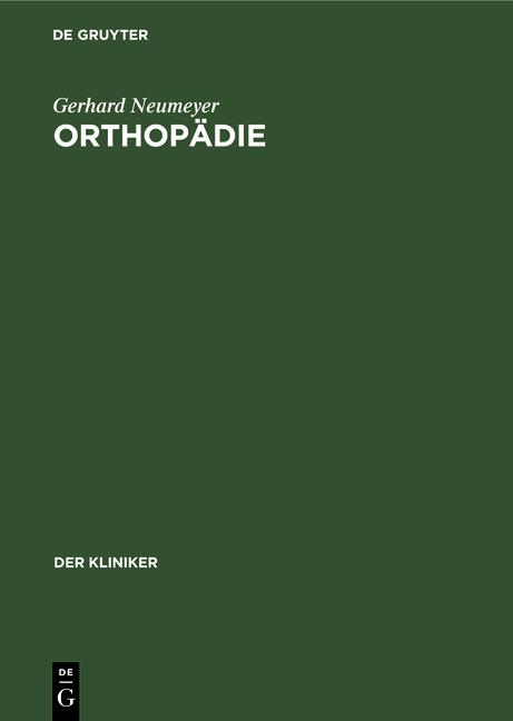 Cover-Bild Orthopädie
