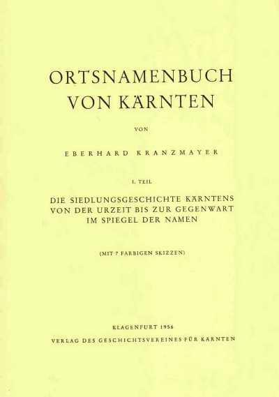 Cover-Bild Ortsnamensbuch von Kärnten