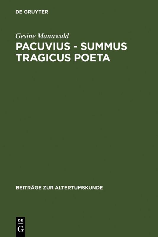 Cover-Bild Pacuvius - summus tragicus poeta