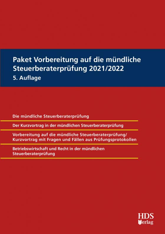 Cover-Bild Paket Vorbereitung auf die mündliche Steuerberaterprüfung 2021/2022