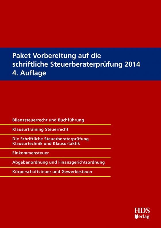 Cover-Bild Paket Vorbereitung auf die schriftliche Steuerberaterprüfung 2014