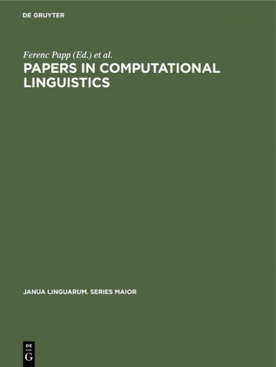 Cover-Bild Papers in Computational Linguistics