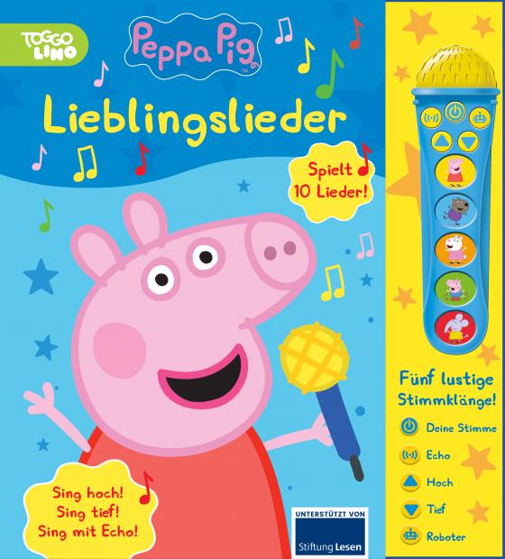 Cover-Bild Peppa Pig - Lieblingslieder - Mikrofonbuch - Pappbilderbuch mit abnehmbarem Mikrofon mit 5 lustigen Stimmklängen und 10 Melodien - Peppa Wutz