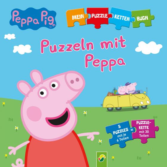 Cover-Bild Peppa Pig - Puzzeln mit Peppa. Puzzle-Ketten-Buch mit 5 Puzzles mit je 6 Teilen