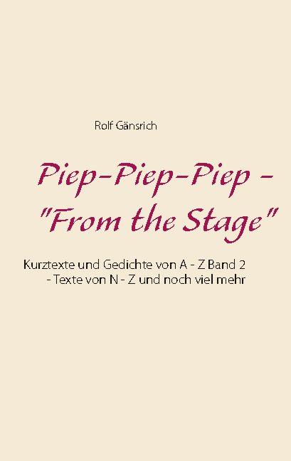 Cover-Bild Piep-Piep-Piep - "From the Stage"