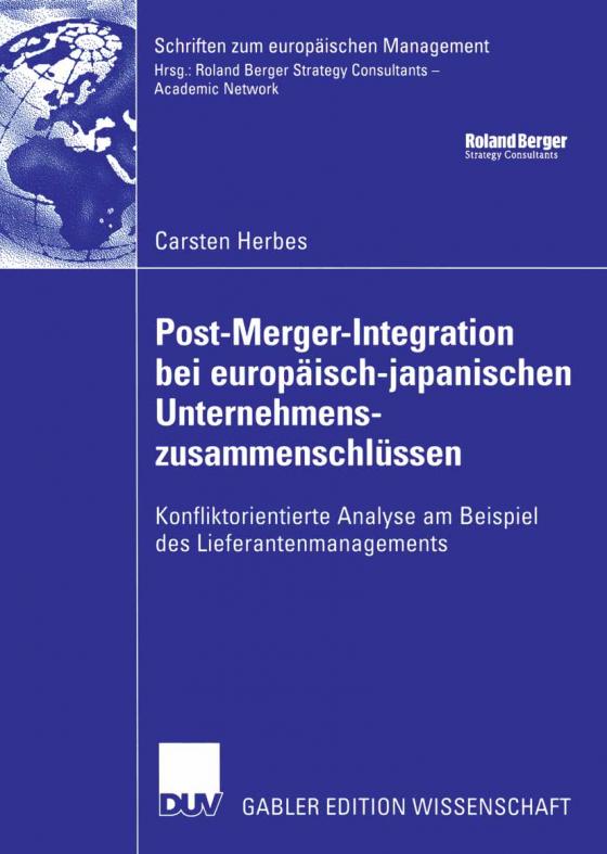 Cover-Bild Post-Merger-Integration bei europäisch-japanischen Unternehmenszusammenschlüssen
