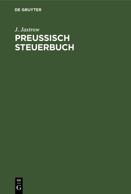 Cover-Bild Preußisch Steuerbuch