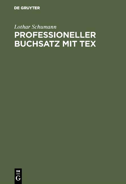 Cover-Bild Professioneller Buchsatz mit TEX