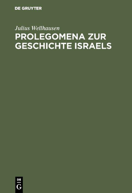Cover-Bild Prolegomena zur Geschichte Israels