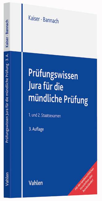 Cover-Bild Prüfungswissen Jura für die mündliche Prüfung